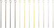 Point-virgule set de 12 brochettes avec anneau en inox 3 couleurs 10,8x0,8x.0,8cm
