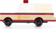 Camion shérif de voiture jouet Candylab - Monde des voitures de bonbons en bois.