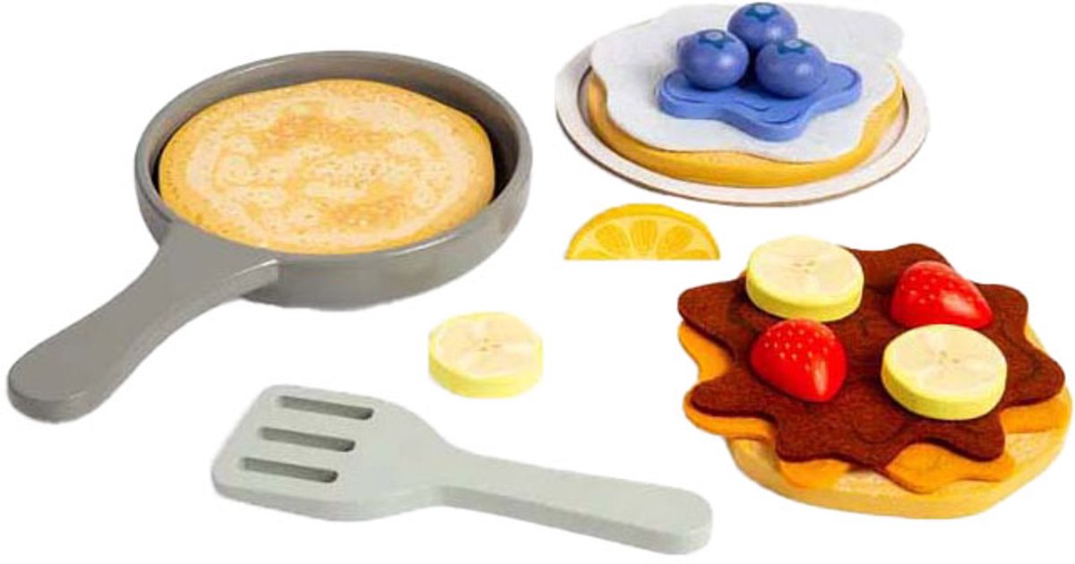 Bigjigs en bois des crêpes en bois set, 16dlg.