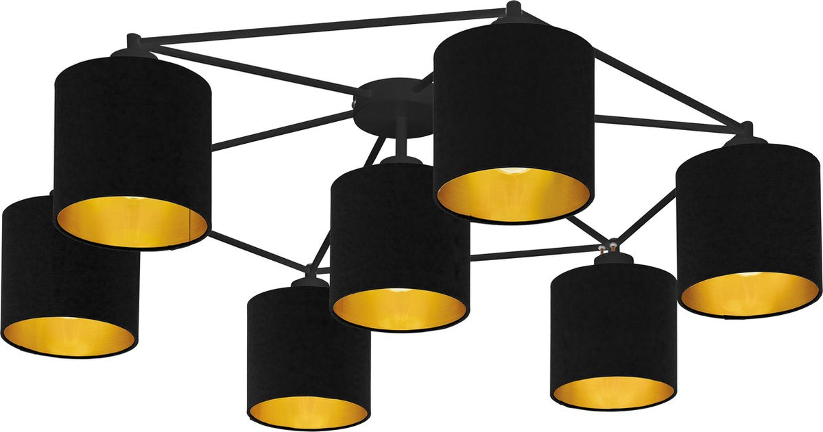 Plafonnier Eglo Staiti - e27 - ø 84 cm - or noir