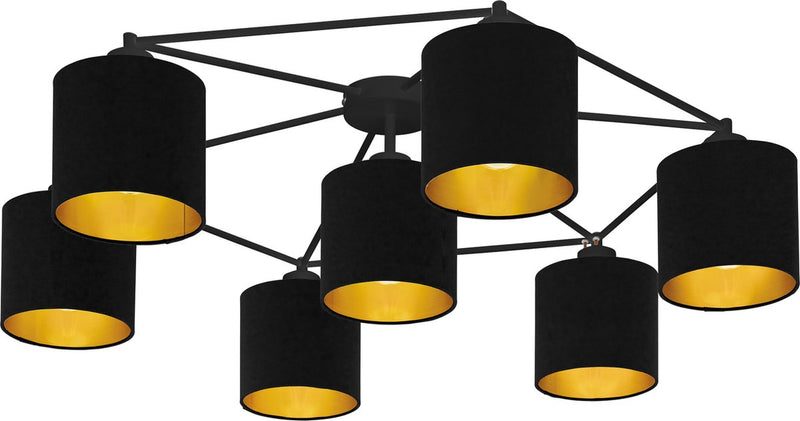 Plafonnier Eglo Staiti - e27 - ø 84 cm - or noir