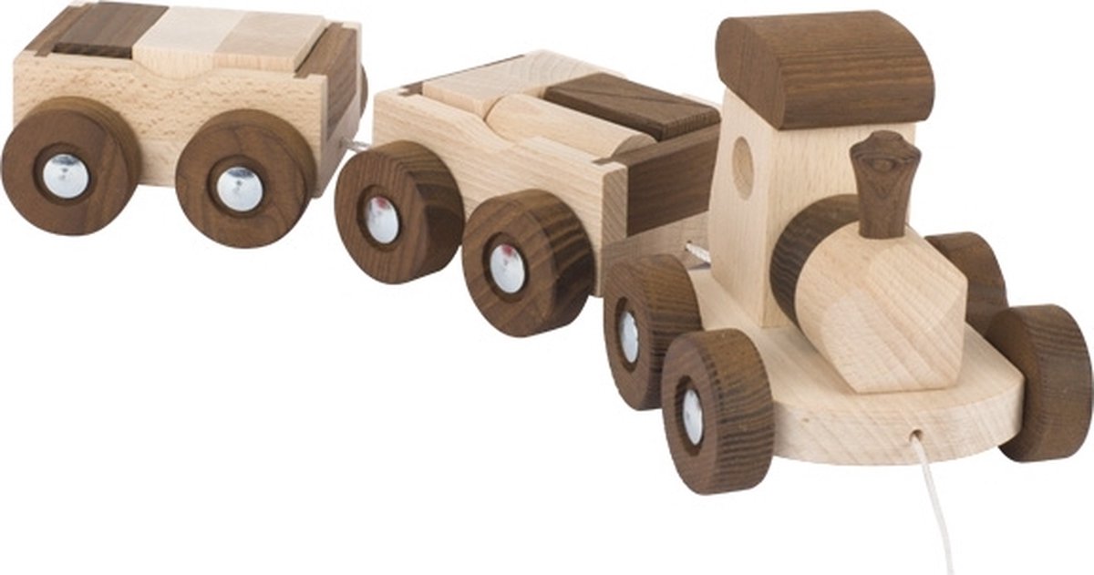 Train Goki - Amsterdam - 37x10,5x10,5cm - avec 10 blocs de construction - 2 ans