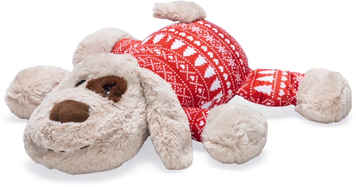 Beeztees Christmas XL peluche comète - jouet pour chien - peluche - blanc rouge - 45x46x13cm