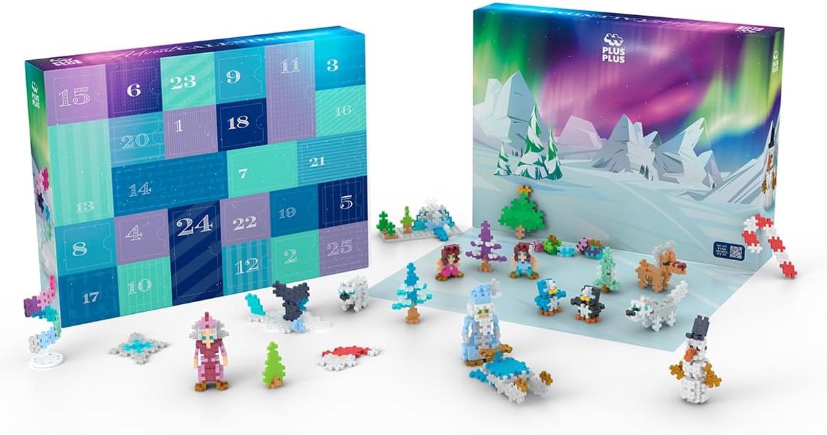Calendrier de l'Avent Plus Plus - L'aventure des aurores boréales du Père Noël Plus-Plus Noël (4337)