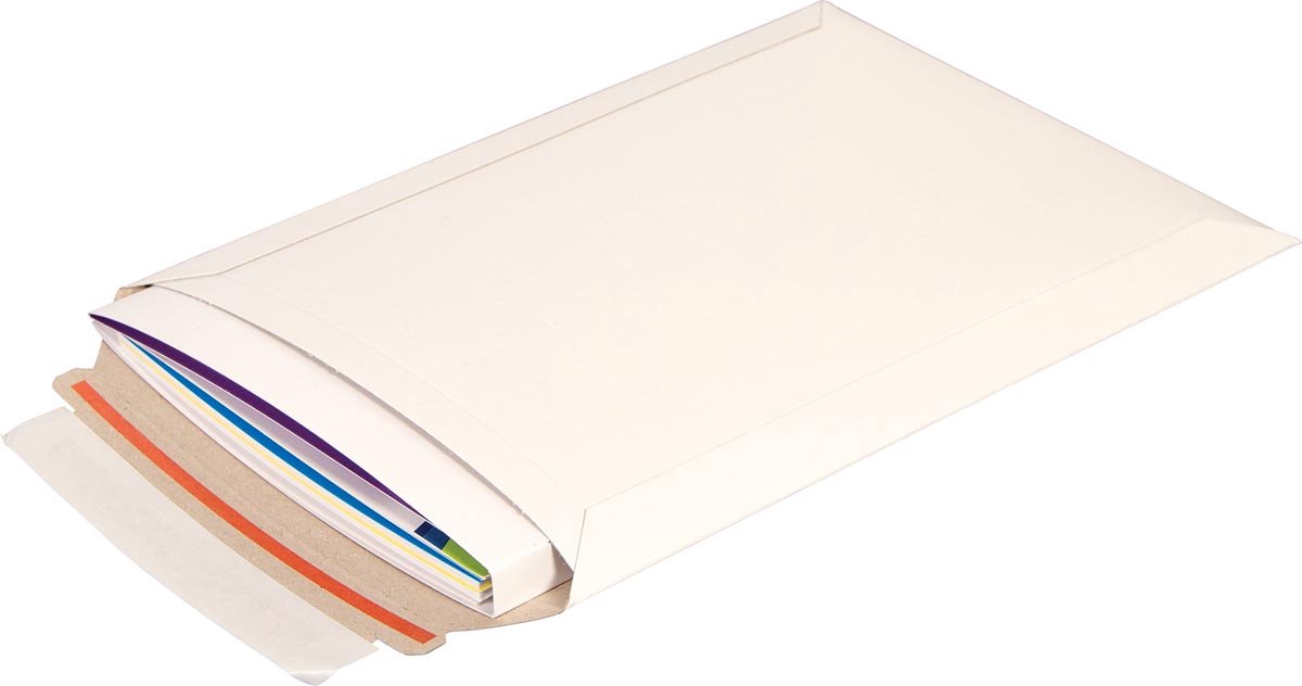 Enveloppe Cleverpack a5 - 176x250mm carton blanc - 5 pièces