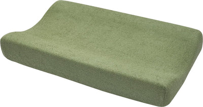 Housse de matelas à langer Meyco baby uni - tissu éponge - vert olive - 50x70cm