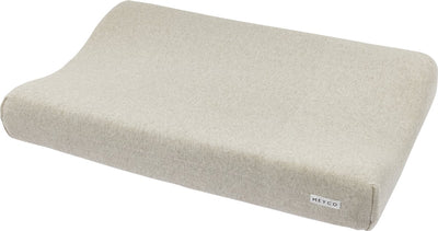 Housse de matelas à langer basique en tricot pour bébé Meyco - sable mélangé - 50x70cm