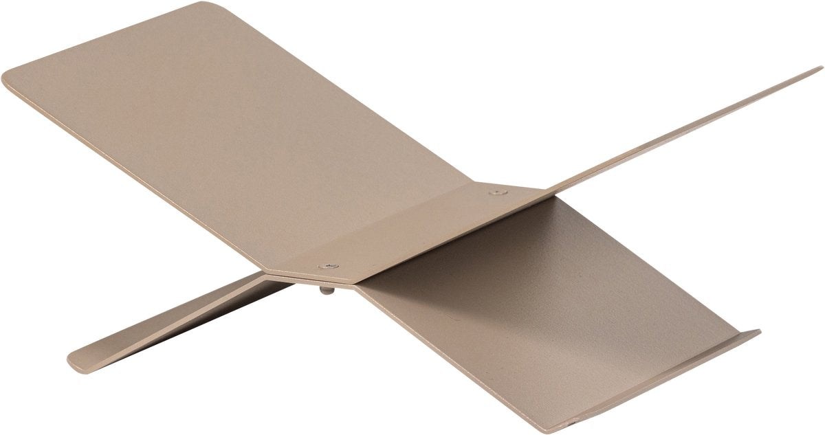 Porte-livre Woood Brook couché - métal - sable - 12x29x17