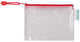 Sac de rangement Tarifold avec fermeture éclair 160x110mm pvc rd | 8 pièces