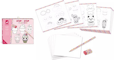 Janod - hachette - modèles de dessins créatifs kawaii