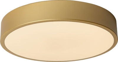 Lucide unar - plafonnier (plafonnier) - ø 30 cm - led 3 stepdim - 1x18w 2700k - laiton doré mat