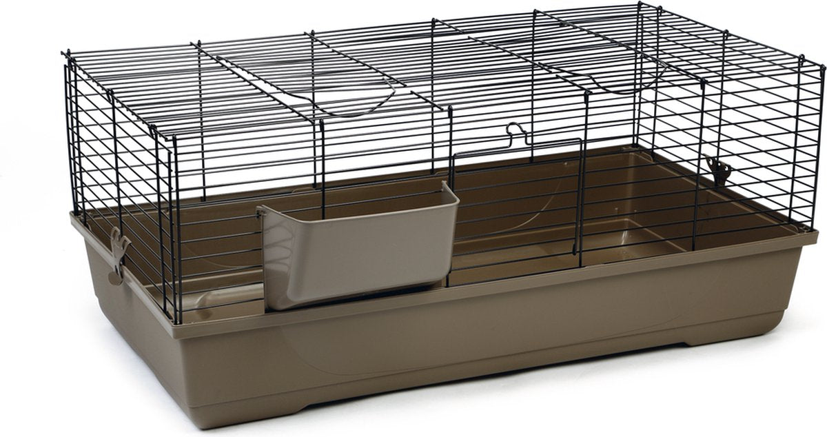 Beeztees baldo - cage à lapin - moka - 100x53x46 cm