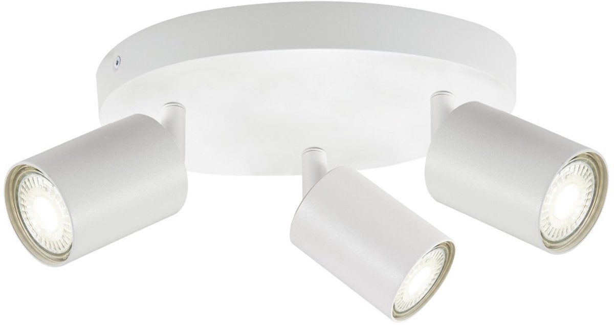 Spot de plafond intégré Siena blanc mat rond pour 3x lampe gu10 (non incluse) | 3x gu10
