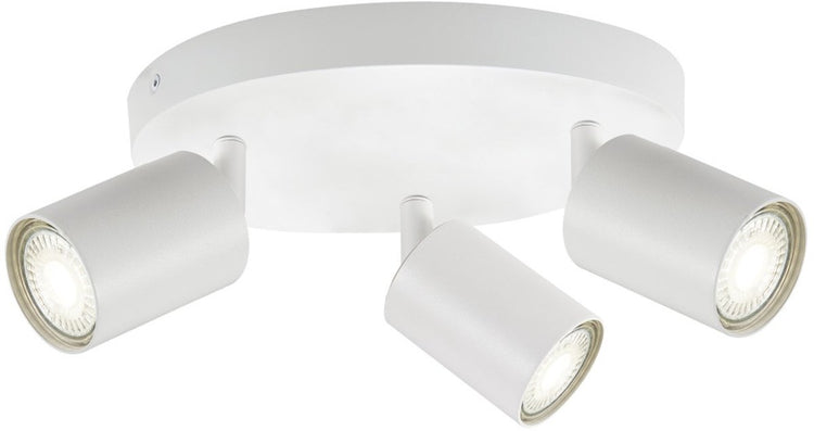 Spot de plafond intégré Siena blanc mat rond pour 3x lampe gu10 (non incluse) | 3x gu10