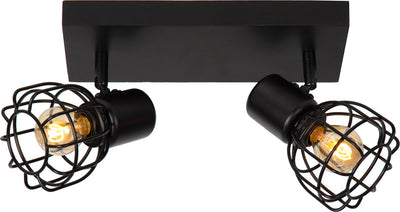 Lucide filox - spot de plafond (plafonnier) - 2xe14 - noir