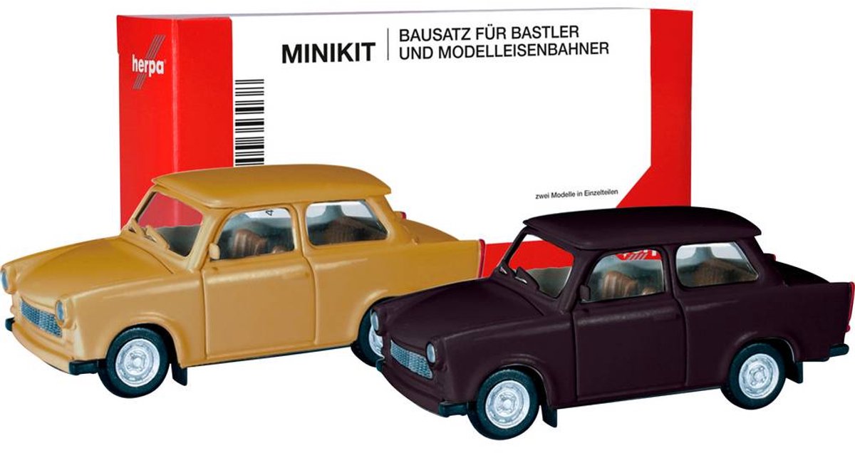 Herpa 013901-002 h0 voiture trabant 601 limousine, samtocker et rallye noir