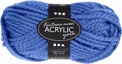 Fil acrylique fantaisie Creativ company, l: 35 m, maxi, bleu, 50 g 1 pelote