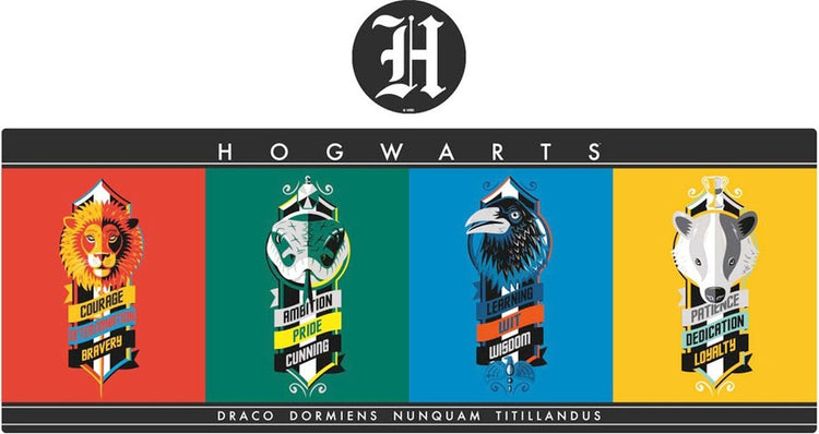Fanattik Harry Potter - Sous-main sous-verre avec maisons - Sous-main - Multicolore