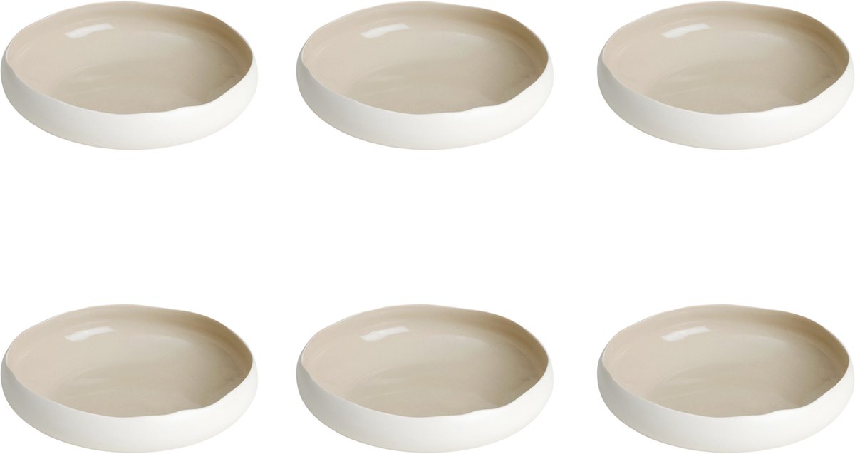 Médard de noblat - lin oslo - assiette creuse 20 cm - 6 pièces - grès