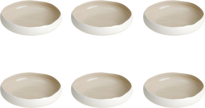 Médard de noblat - lin oslo - assiette creuse 20 cm - 6 pièces - grès
