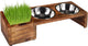 Flamingo lela duo stand de table - pot à manger et à boire chats - ensemble de pots à manger et à boire lela avec bol pour herbe à chat 2x375ml 13cm - 1 pc - 132939 - 1 pc