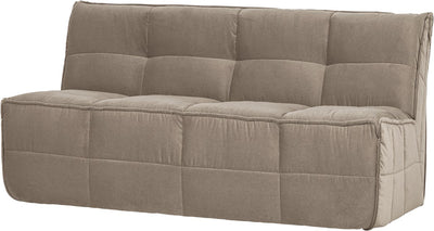 Banquette de salle à manger cluster Vtwonen avec dossier 164 cm - velours - taupe chaud