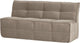 Banquette de salle à manger cluster Vtwonen avec dossier 164 cm - velours - taupe chaud