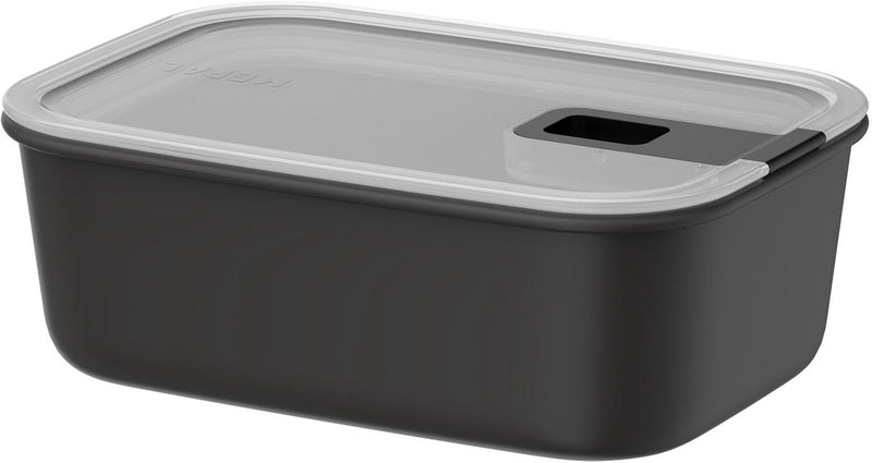Récipient alimentaire Mepal easyclip - 1 l - récipient alimentaire avec fermeture coulissante - convient au micro-ondes. four à vapeur. réfrigérateur et congélateur - noir nordique