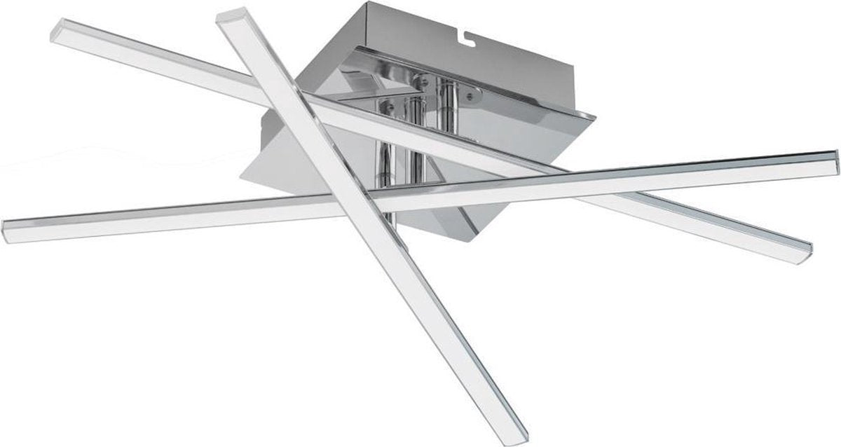 Eglo lasana 1 - applique plafonnier - 1 lumière - chrome - blanc