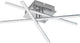 Eglo lasana 1 - applique plafonnier - 1 lumière - chrome - blanc