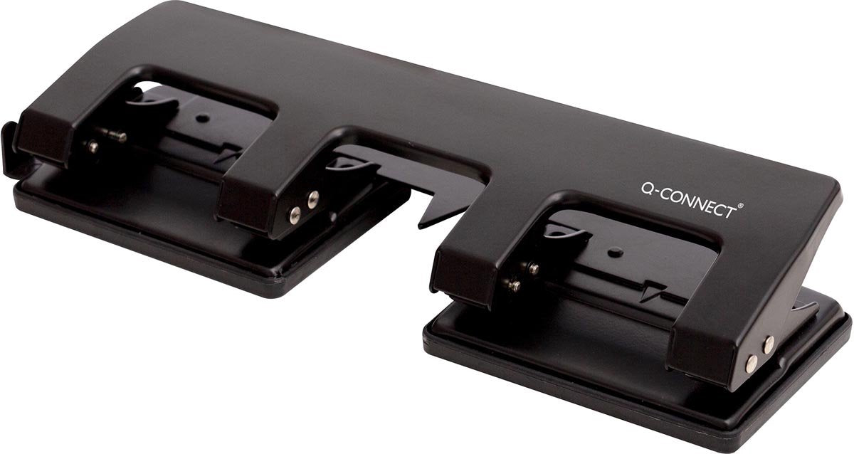 Perforatrice 4 trous Q-connect | jusqu'à 25 feuilles | noir