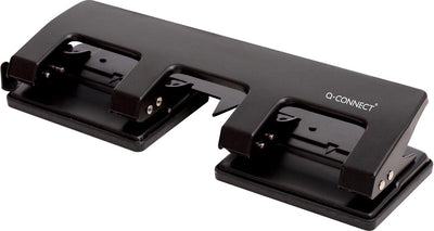 Perforatrice 4 trous Q-connect | jusqu'à 25 feuilles | noir