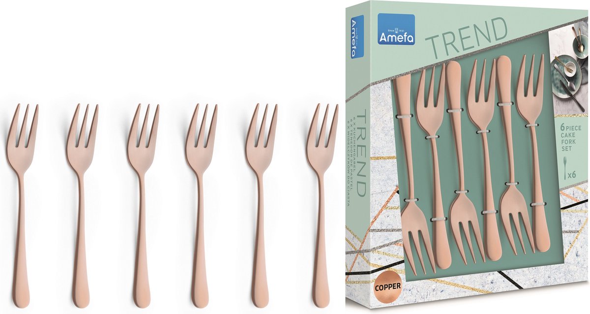 Amefa Pak Fork Copper 6 pièces