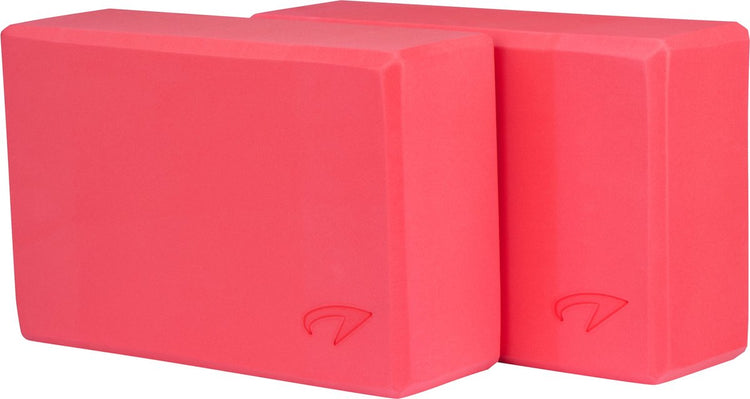 Avento bloc de yoga lot de 2 - mousse - rose