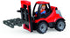 Chariot élévateur jouet Lena avec palette - camions - plastique - rouge.