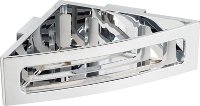 Wenko turbo-loc bralia support d'angle chrome 35x9cm - support de douche - panier de douche - montage sans perçage - autocollant