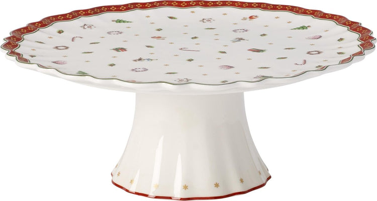 Villeroy Boch Toy's Delight plateau à pâtisserie sur socle ø 28cm - blanc
