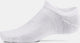 Under armour ua essential no show 6pk chaussettes de sport unisexes - blanc - gris