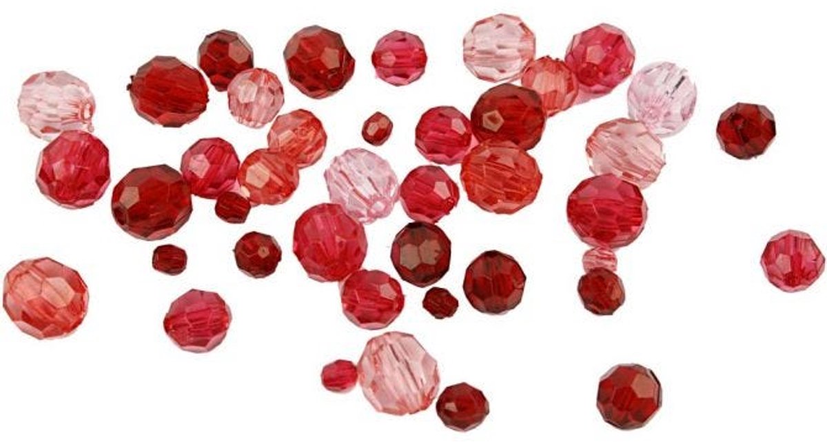 Creativ Company Facet Beads Mélanger Red Harmonie, 45 grammes