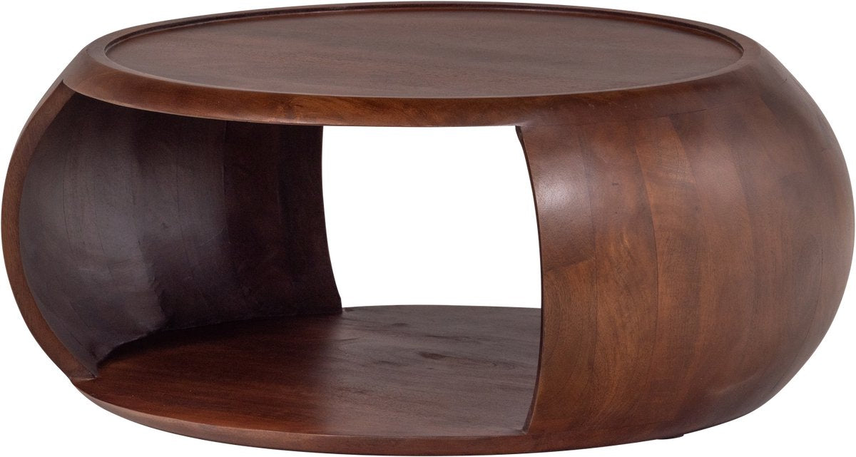 Table basse Woood Cole - bois de manguier - marron - 36x72x72