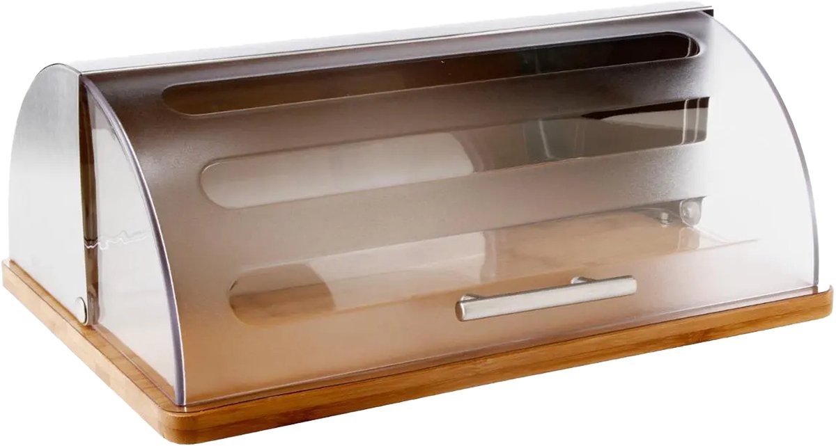 Boîte à pain Five Simply Smart en bambou avec couvercle en plastique - 39 x 28,5 x 14,5 cm