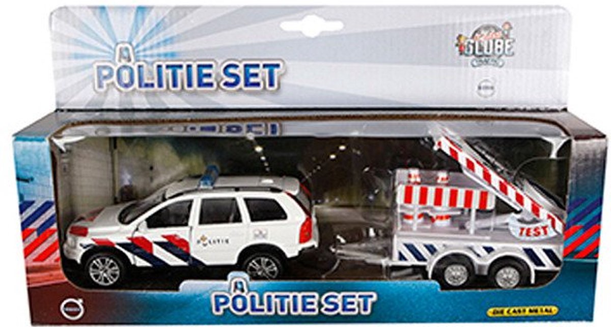 Kids Globe Die Cast Police Volvo XC90 avec Arrowwagen NL