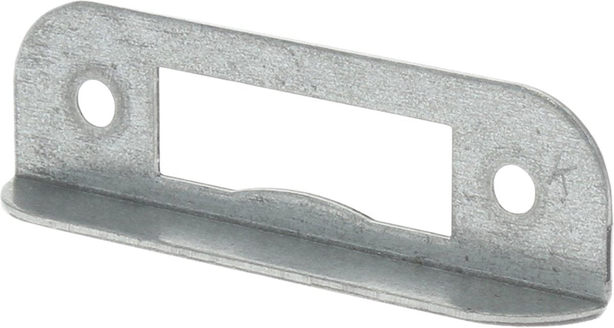 Gâche d'angle Nemef - arrondie - 80 x 24 x 12 mm (lxlxh avec lèvre) - acier galvanisé - hp1256