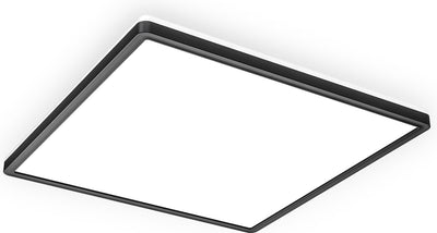 Briloner b.k.licht - plafonnier led - noir - panneau led - plafonnier - l: 29,3cm - 4 000k - 2 400lm - 18w
