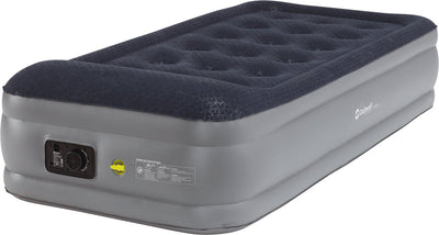 Outwell flock supérieur simple avec pompe intégrée matelas pneumatique pompe intégrée 45 cm de haut 145 x 90 x 45 cm bleu