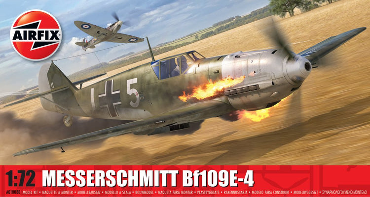 Maquette d'avion Airfix - 01008b messerschmitt bf109e-4 - plastique d'avion - 1:72 - modélisme