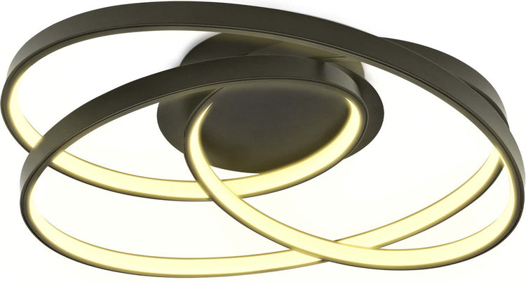 B.K. lumière - plafonnier LED - plafonnier annulaire - noir - l: 39cm - lumière blanc chaud 3 000 k - 35w