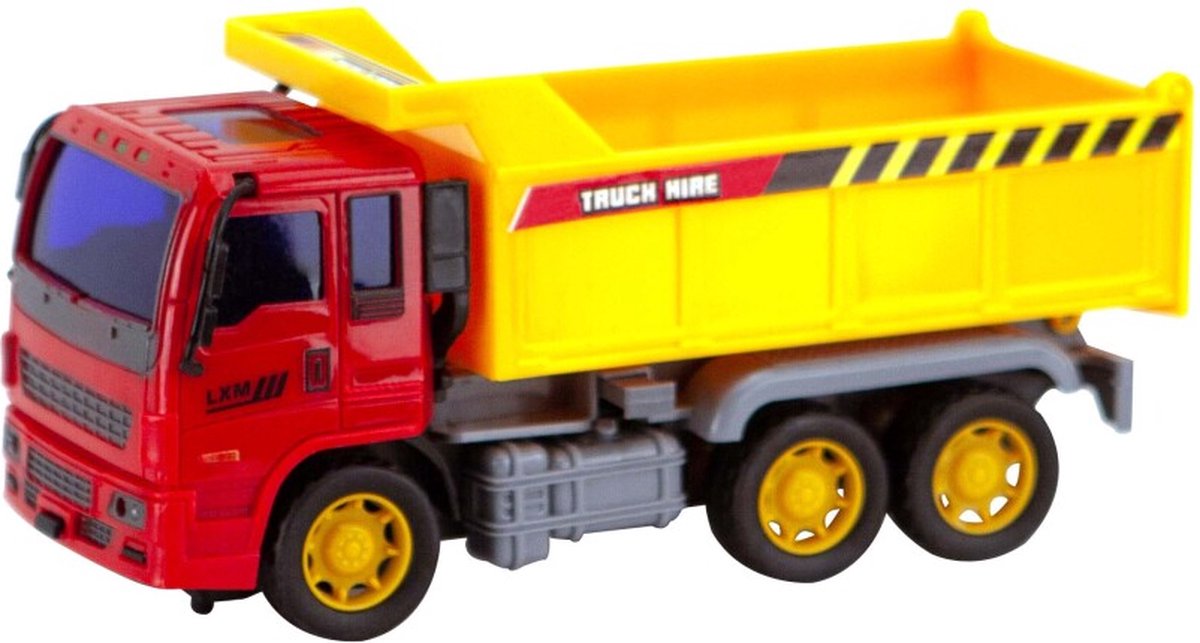 Camion de basculement de base jaune rouge