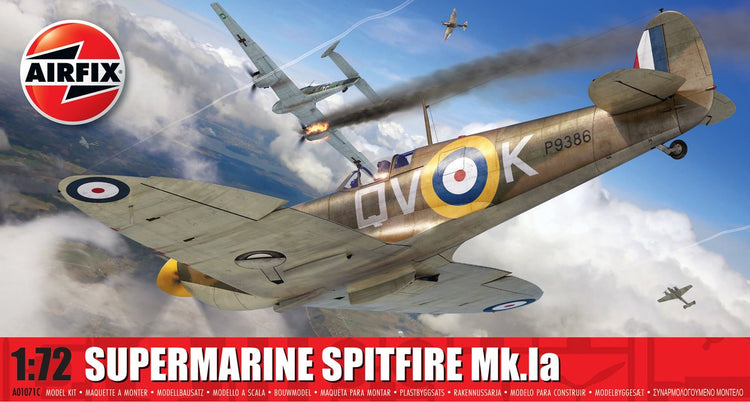 Airfix modèle kit avion - 01071c supermarine spitfire mk.ia - hélice avion plastique - 1:72 - modélisme