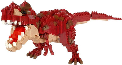 Bandai - nanoblock - figurine de dinosaure - tyrannosaure rex deluxe - figurine en brique 850 pièces - modèle d'assemblage de jeu de construction - kit de construction jouets enfants 12+ adolescents adultes - nbc031